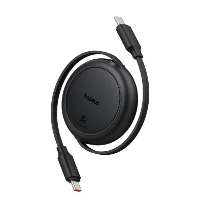 Baseus Free2Pull Mini 1m USB-C to USB-C 60W Charging Cable – Black